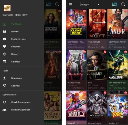 Cinema HD v3 and Disney+